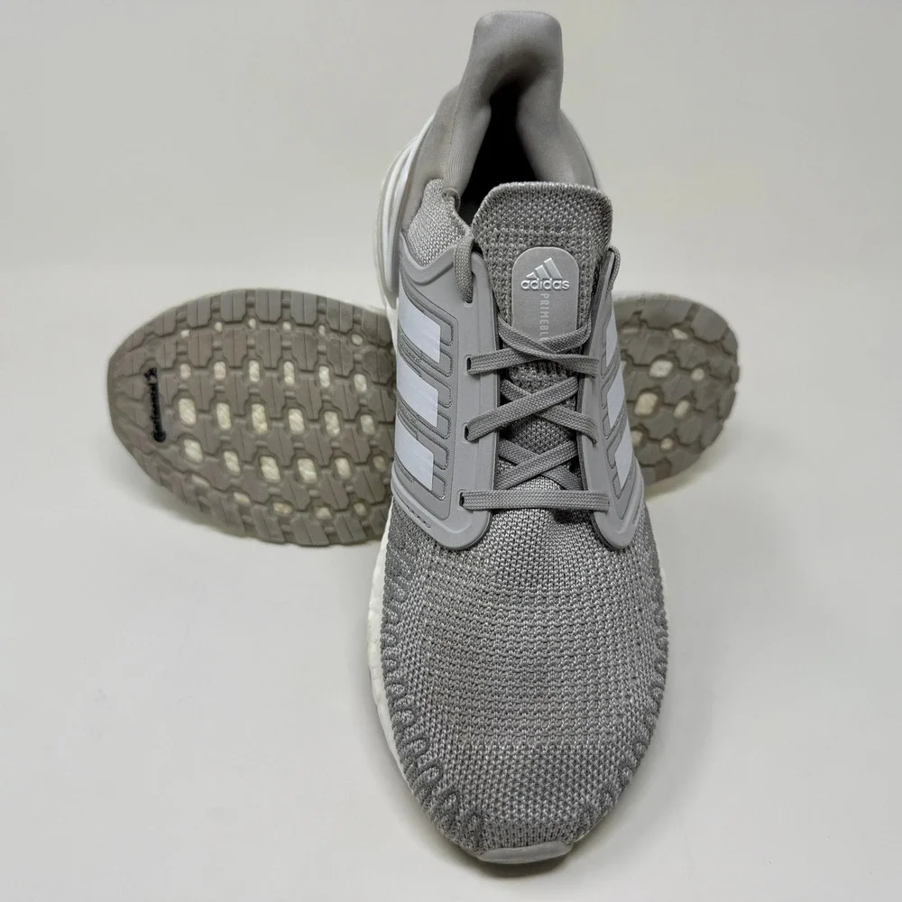 Adidas Ultraboost 20 Grey Silver‎ Primeblue Running Shoes Size Women's 8.5